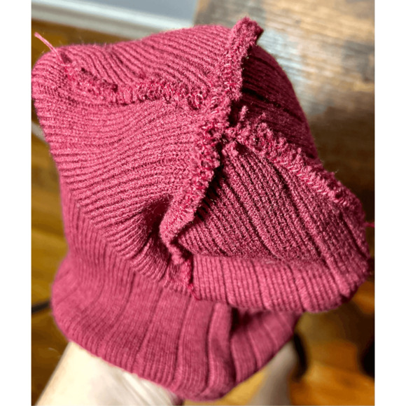 Vintage 1990s Washington Redskins NFL Women’s/Kid’s Burgundy Knit Hat Beanie - Picture 6 of 12